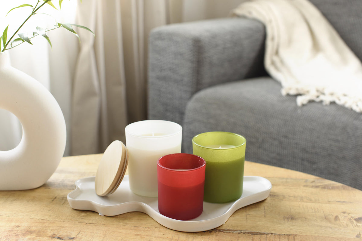 Glazen kaars Lucas | Plantaardig was | 200 g