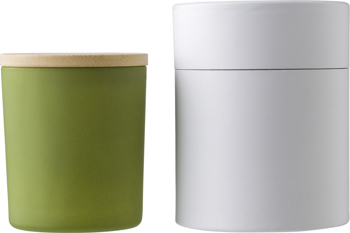 Kaars Josiah | Glas met bamboe deksel | Sojawas | 280 g