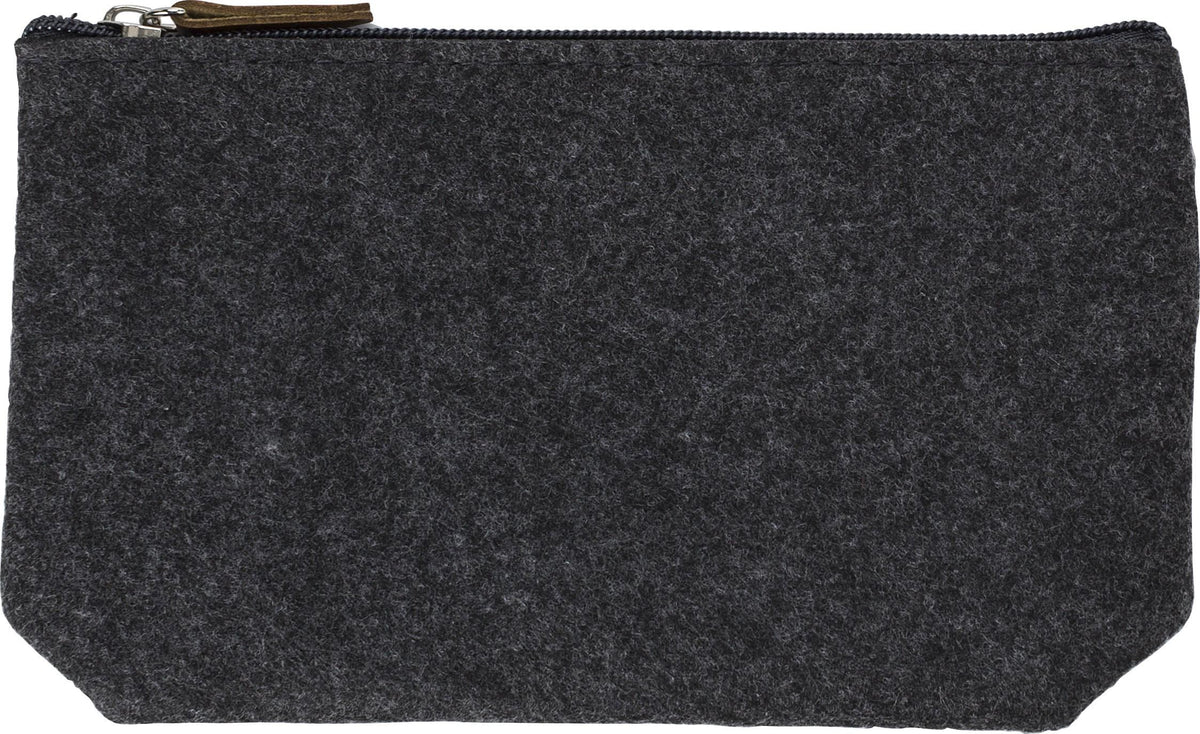 Cosmetisch tasje Lucy | Vilt | Synthetisch leren details