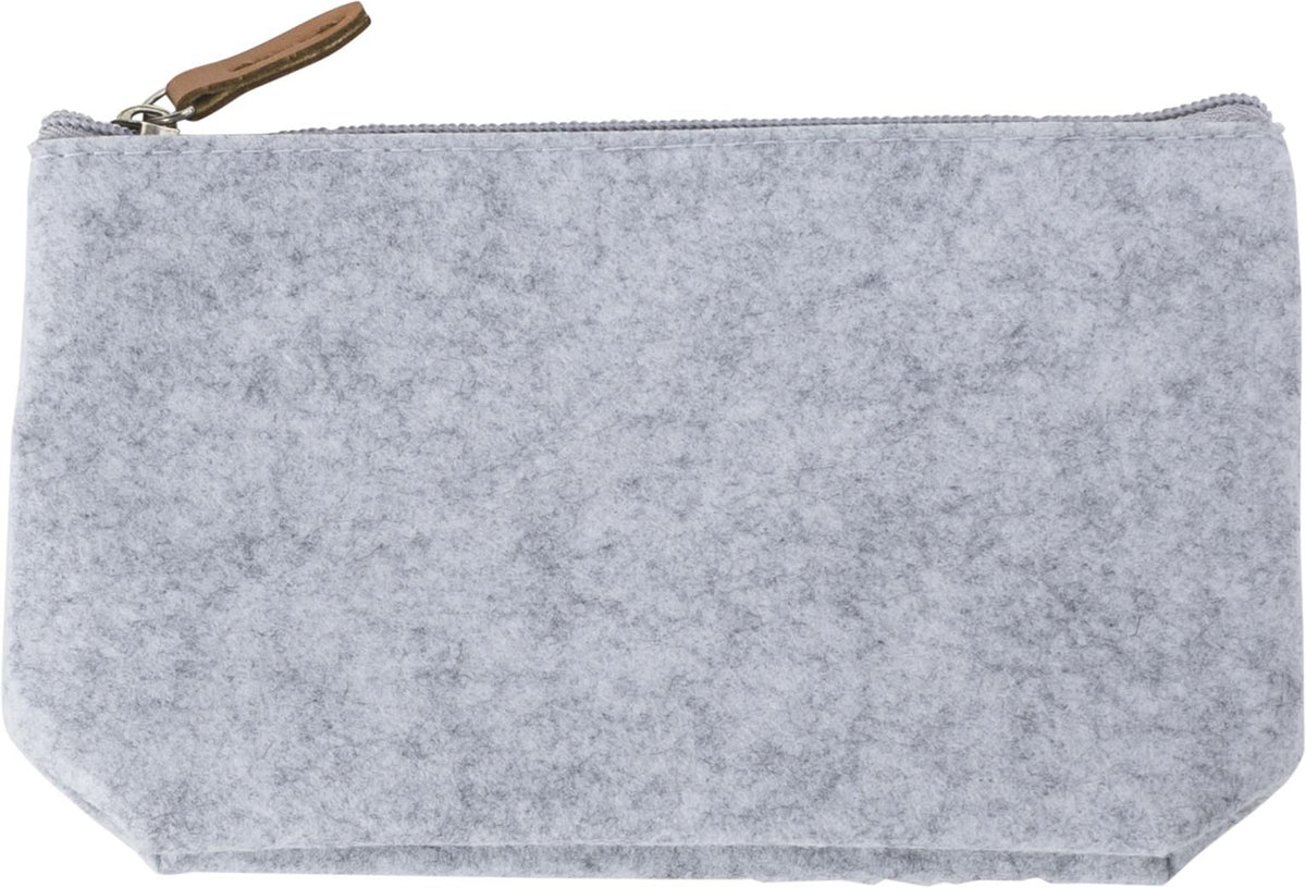 Cosmetisch tasje Lucy | Vilt | Synthetisch leren details