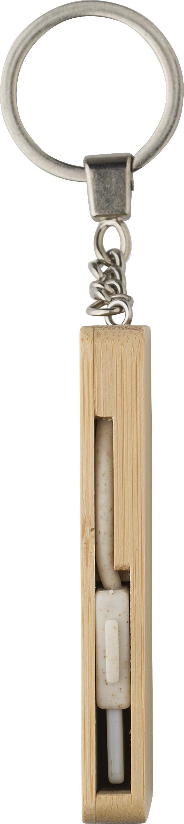 Sleutelhanger Bianca | Bamboe | Met oplaadkabels
