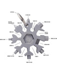 Multitool Abel | Rvs | 17 functies