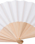 Handwaaier Rosanne | Stof | Houten handvat