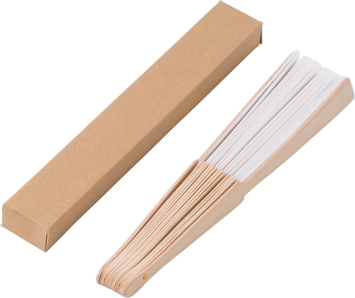 Handwaaier Rosanne | Stof | Houten handvat