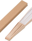 Handwaaier Rosanne | Stof | Houten handvat