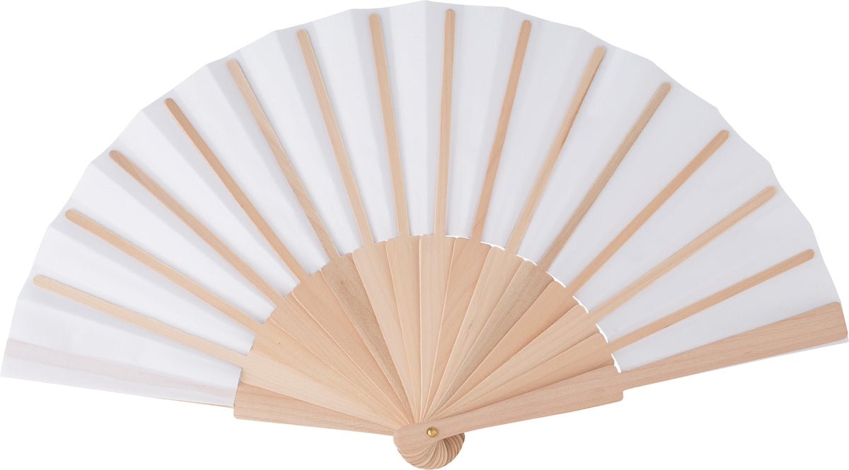 Handwaaier Rosanne | Stof | Houten handvat
