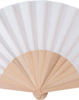 Handwaaier Rosanne | Stof | Houten handvat