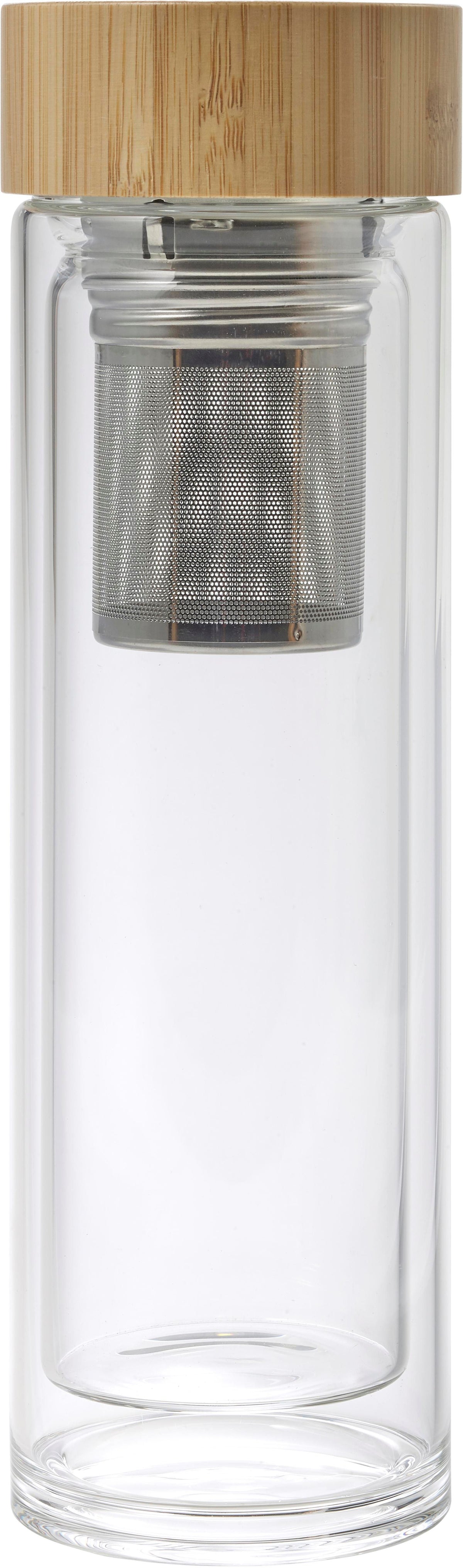 Drinkfles Vicente | Glas | Bamboe deksel | 420 ml