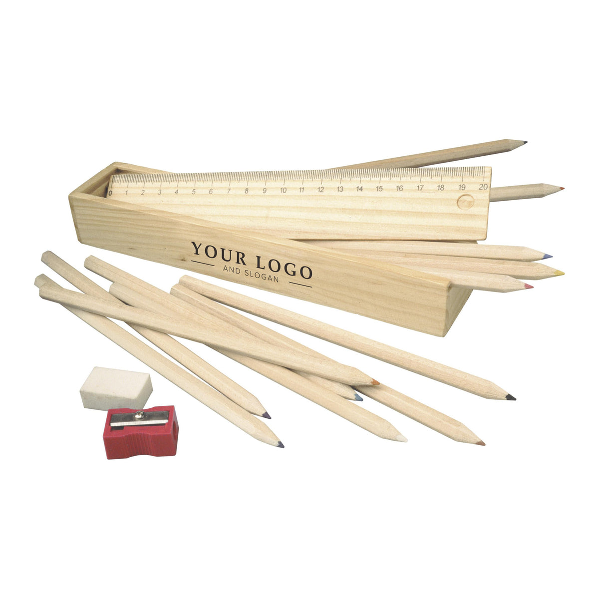Tekenstift-set Carmelita | Houten doos