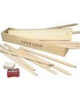 Tekenstift-set Carmelita | Houten doos