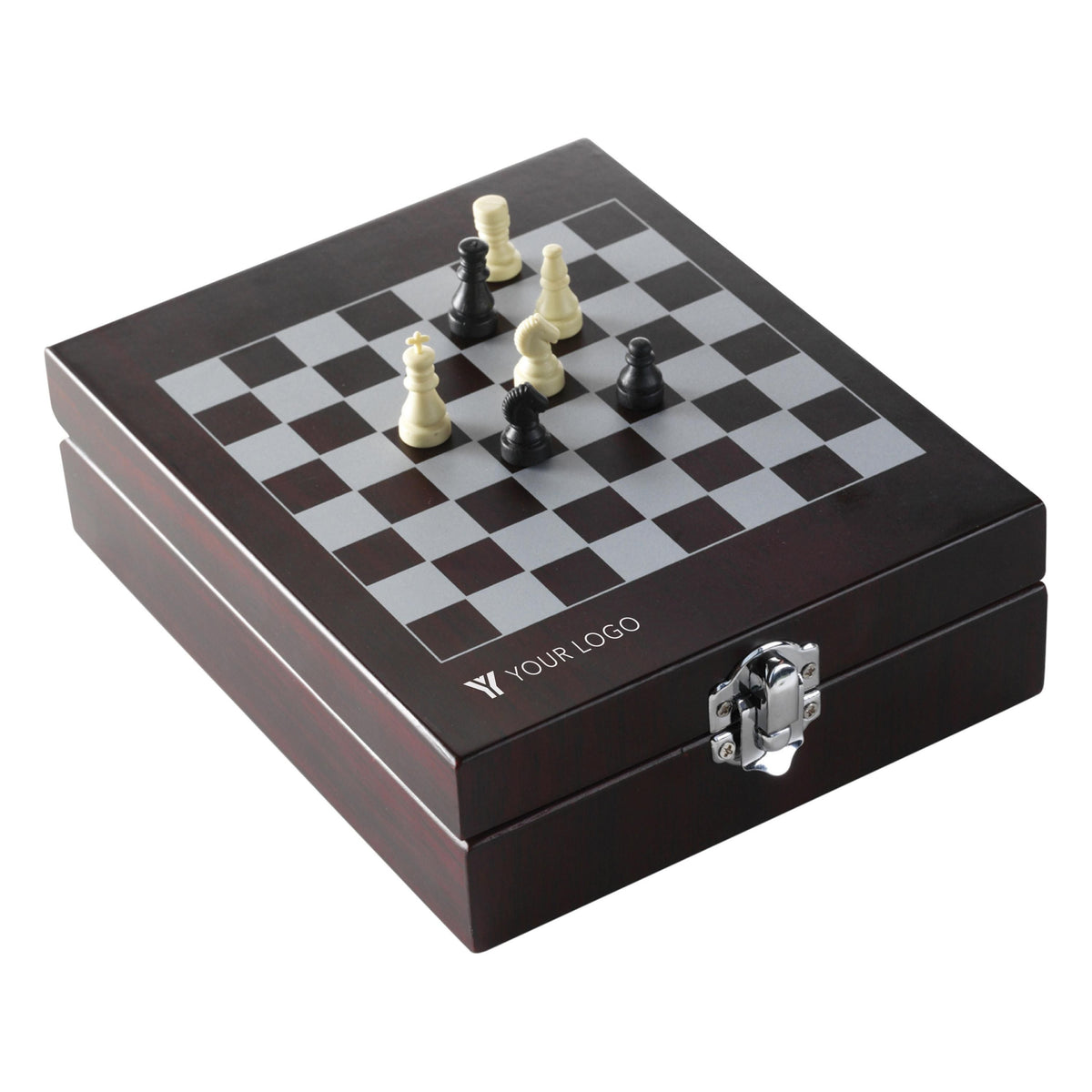 Wijnset Renée | Houten kist | Schaakbordlid | 4 st