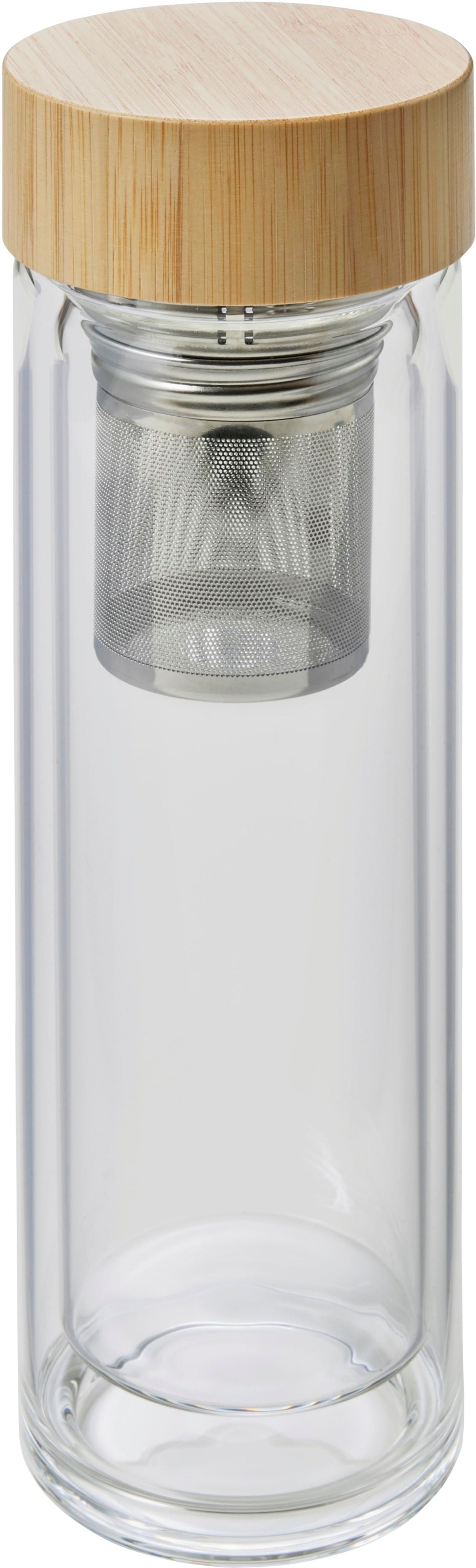 Drinkfles Vicente | Glas | Bamboe deksel | 420 ml