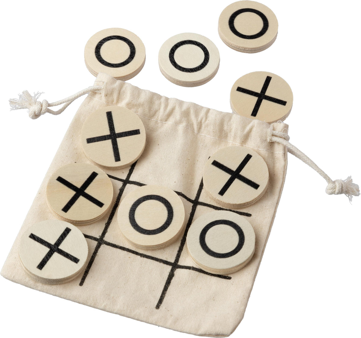 Boter-kaas-en-eieren-spel | Hout | Katoenen hoes