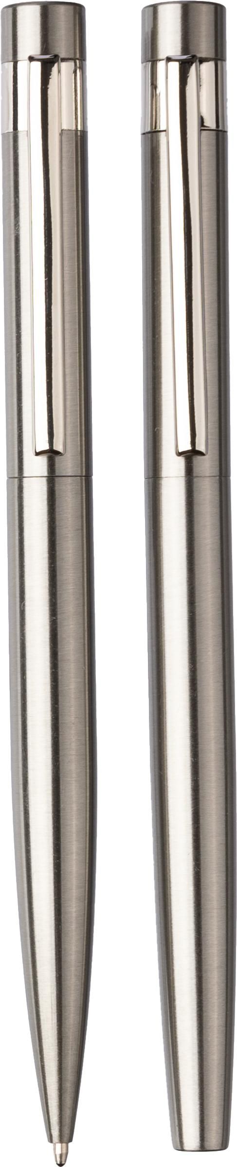 Schrijfset Fritz | Rvs | Draaibalpen en rollerball