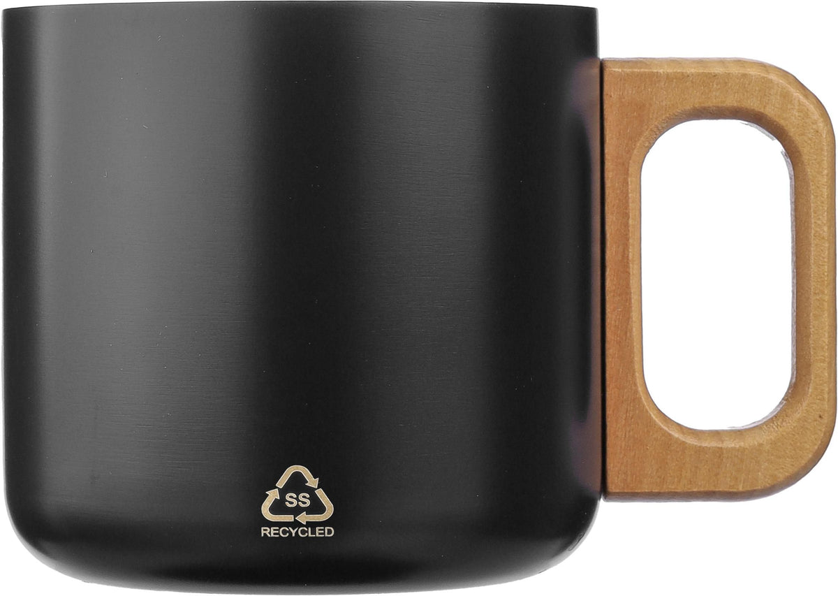 Mok Dwight | Rvs | Houten handvat | 400 ml