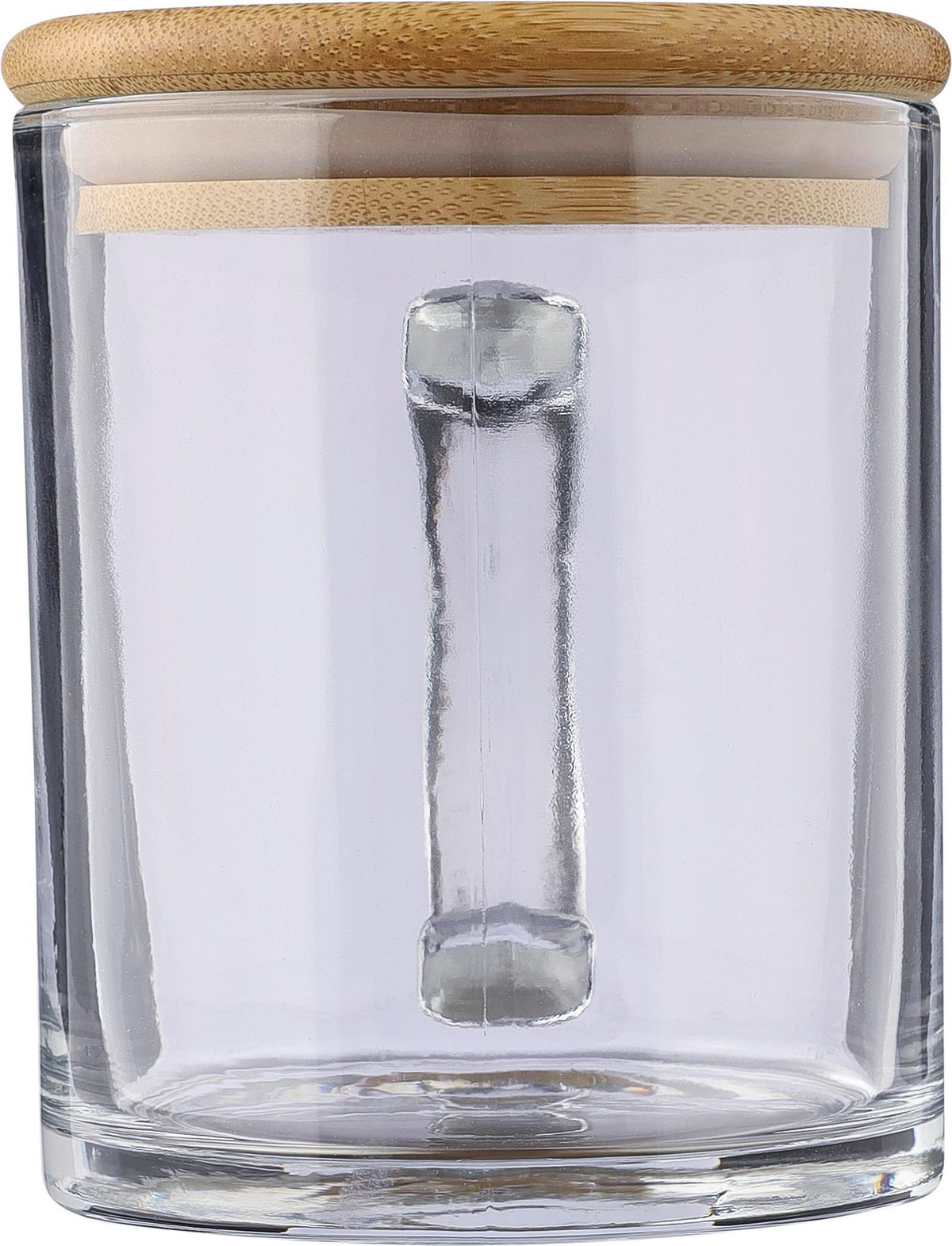 Drinkbeker Ashley | Glas | Bamboe deksel | 300 ml