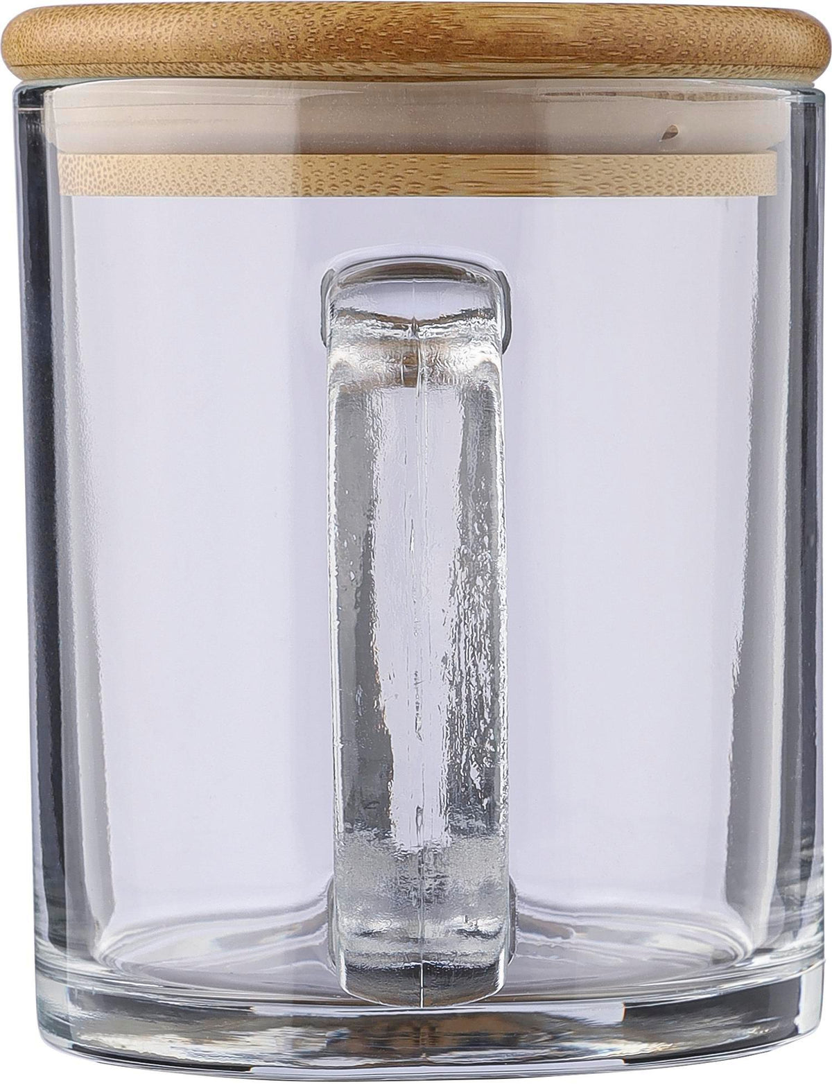 Drinkbeker Ashley | Glas | Bamboe deksel | 300 ml