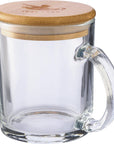 Drinkbeker Ashley | Glas | Bamboe deksel | 300 ml