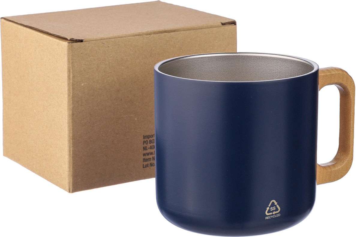 Mok Dwight | Rvs | Houten handvat | 400 ml