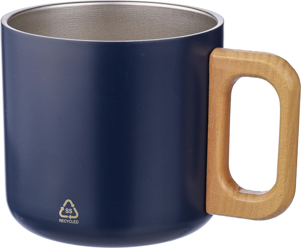 Mok Dwight | Rvs | Houten handvat | 400 ml
