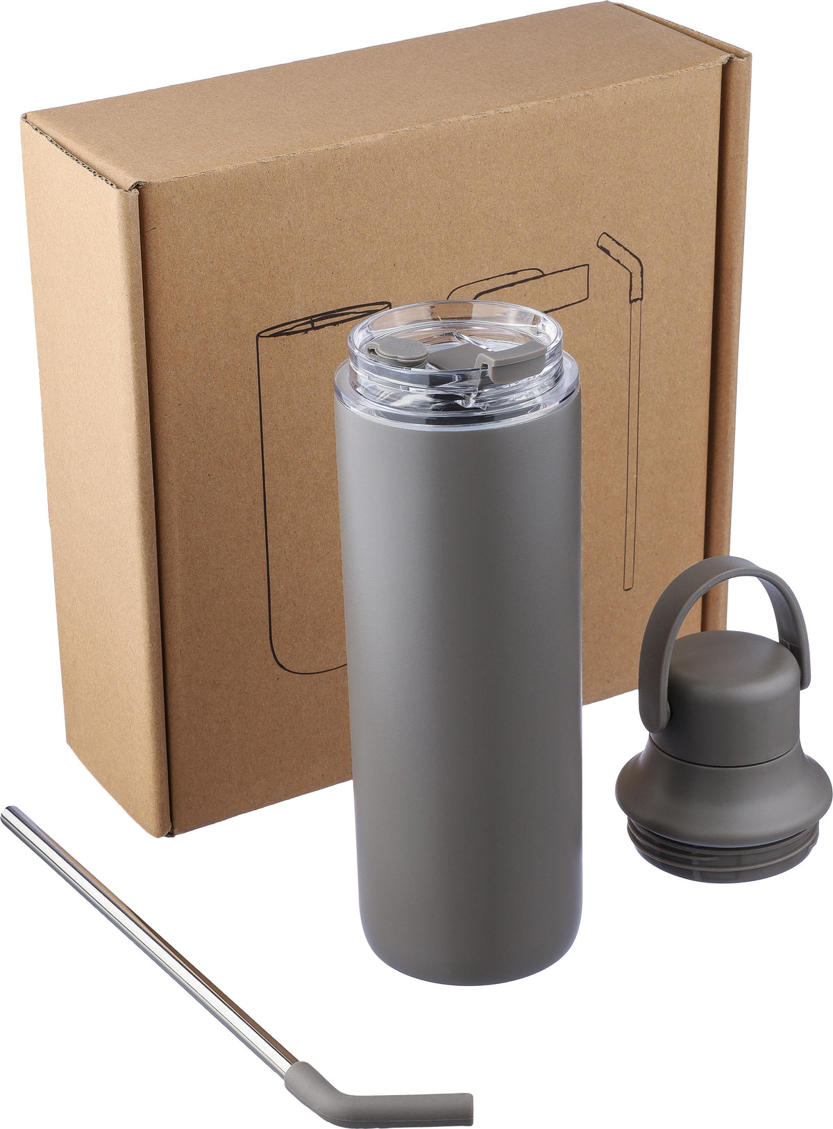 Dubbelwandige fles Omari | 500 ml | Twee doppen