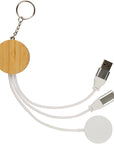 Sleutelhanger met oplaadkabels Mei | Bamboe | Met smartwatchlader