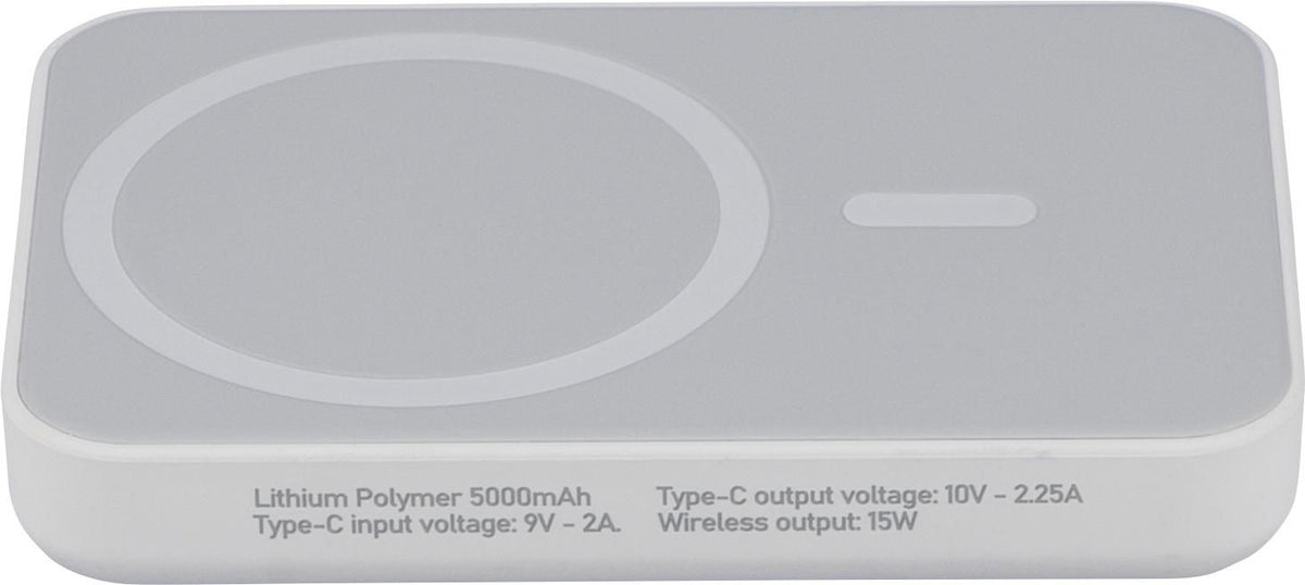 Draadloze-opladerpowerbank Miren | 5.000 mAh | Geschikt voor MagSafe
