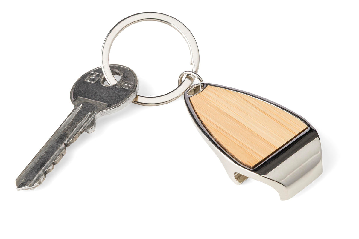Sleutelhanger met flesopener Kellan | Bamboe inleg