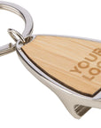 Sleutelhanger met flesopener Kellan | Bamboe inleg