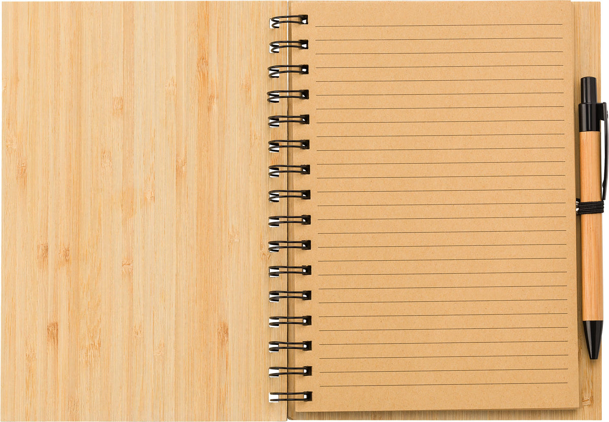 Notitieboek Carmen | Bamboe | A5 | Gelijnd | Met balpen