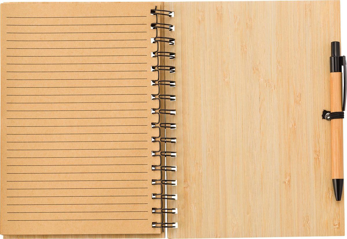 Notitieboek Carmen | Bamboe | A5 | Gelijnd | Met balpen