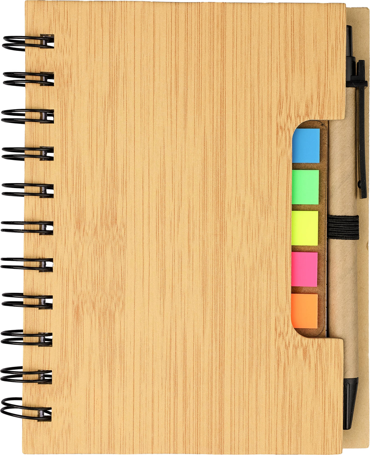 Notitieboek Niall | Bamboelook | Met notitieblaadjes en balpen