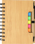 Notitieboek Niall | Bamboelook | Met notitieblaadjes en balpen