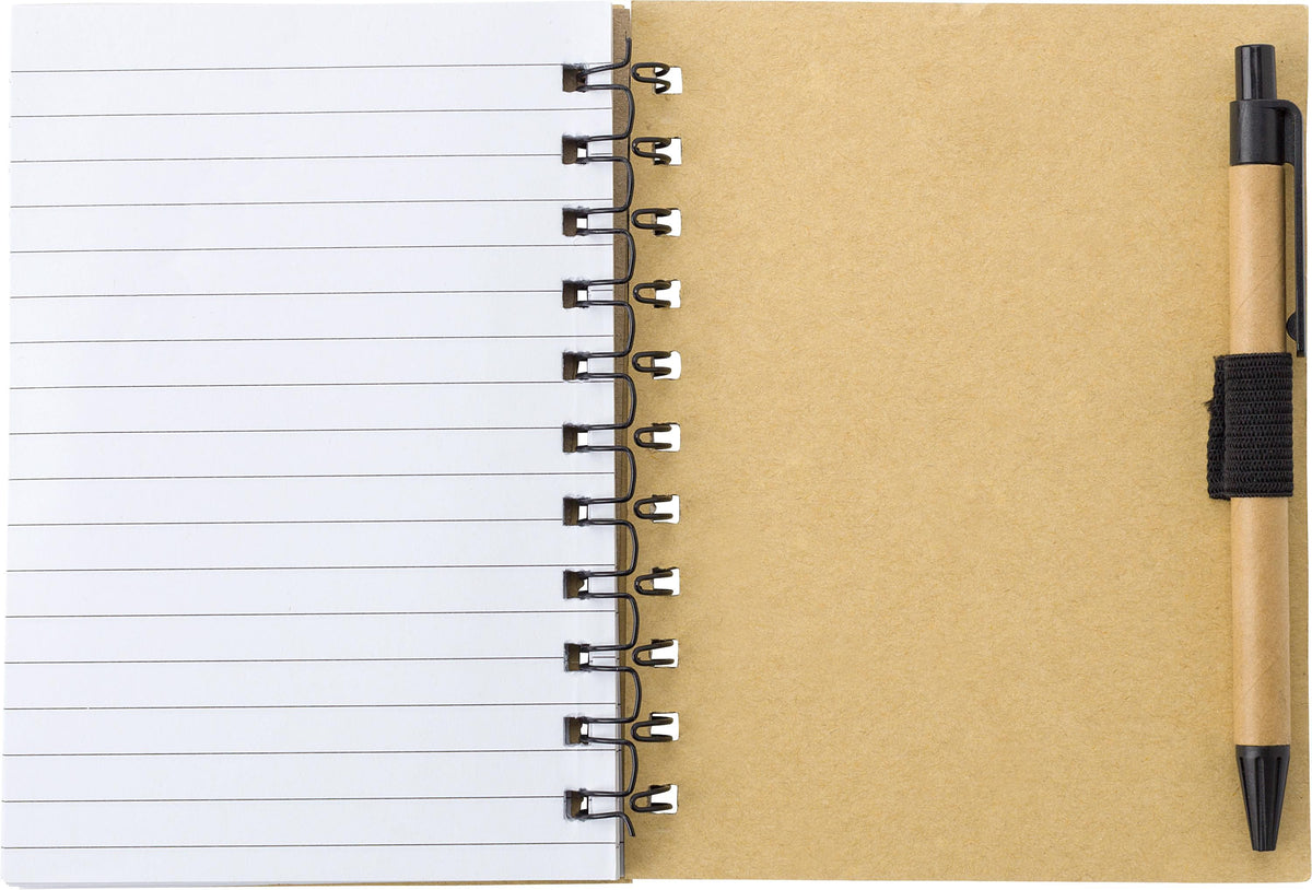 Notitieboek Niall | Bamboelook | Met notitieblaadjes en balpen