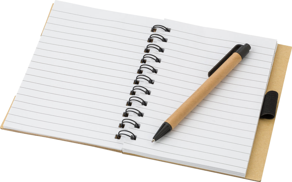Notitieboek Niall | Bamboelook | Met notitieblaadjes en balpen