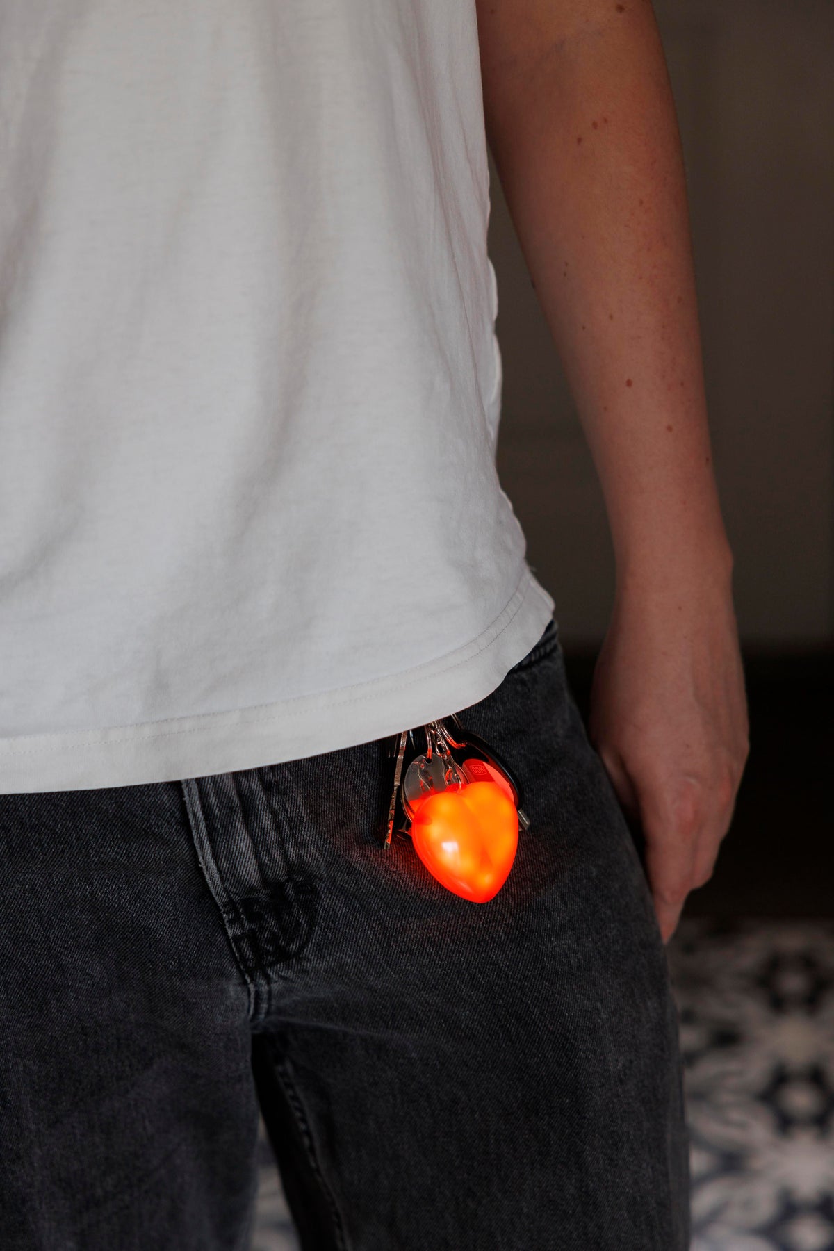 Sleutelhanger met lampje Gleamo | Hartvorm