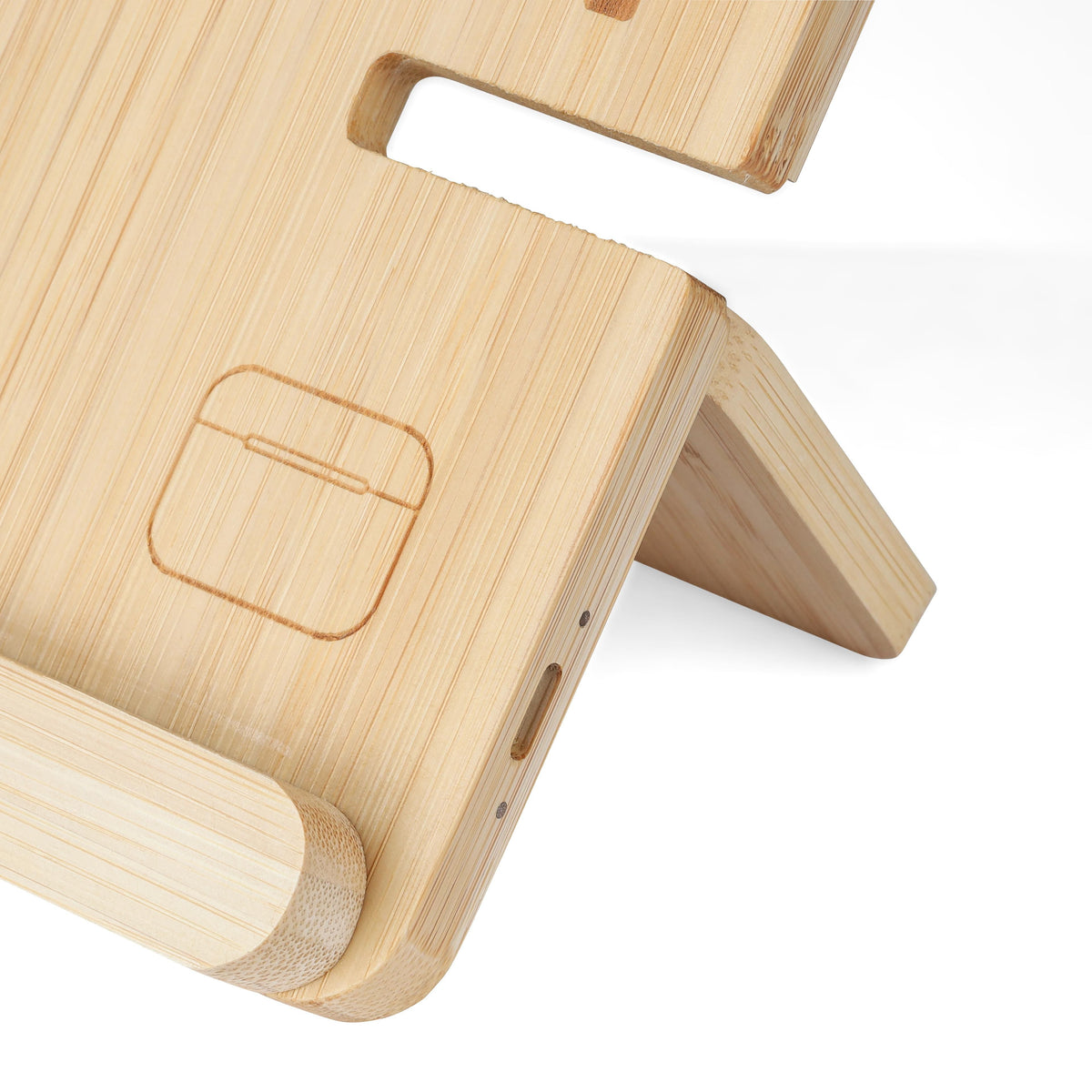 Draadloze oplader Tribu | Bamboe | 3-in-1