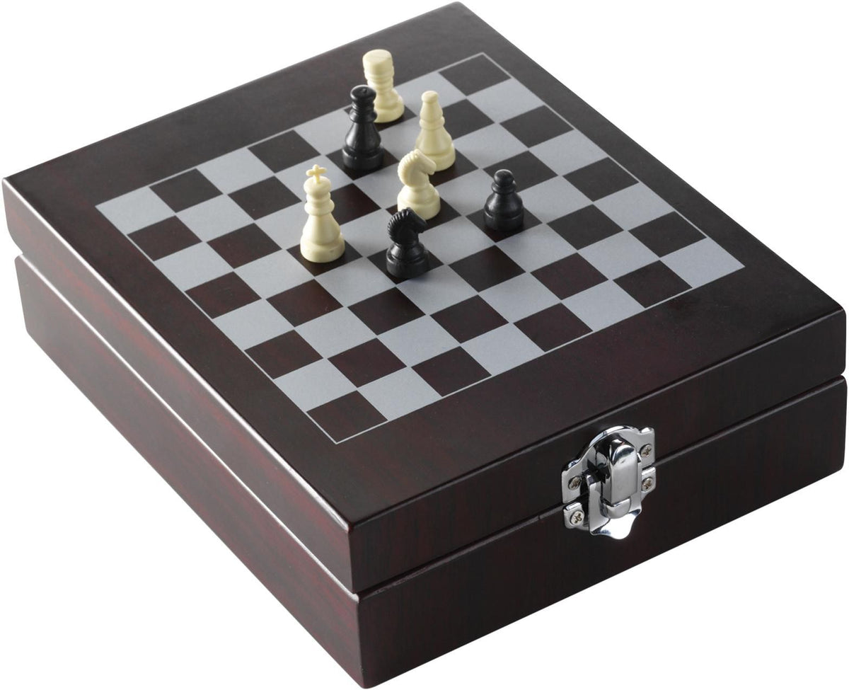 Wijnset Renée | Houten kist | Schaakbordlid | 4 st