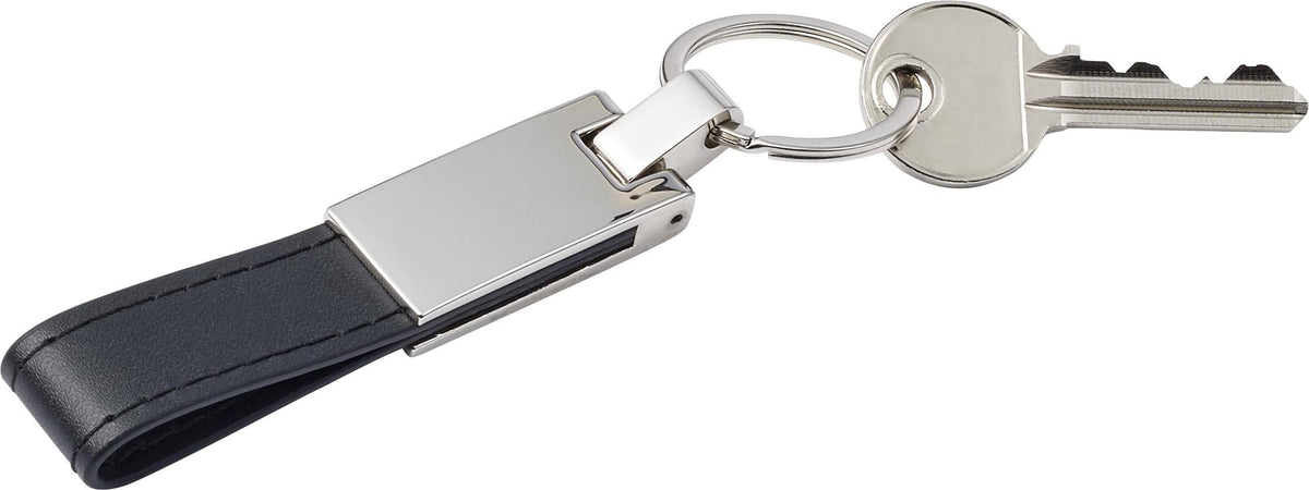 Sleutelhanger Keon | Staal en synthetisch leer