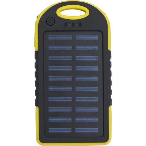 Rubberen ABS zonne-energie powerbank Arin