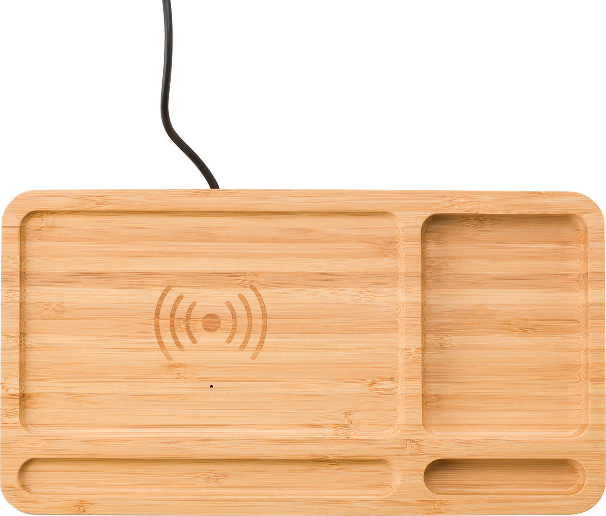 Draadloze oplader Faye | Bamboe | Bureau-organizer
