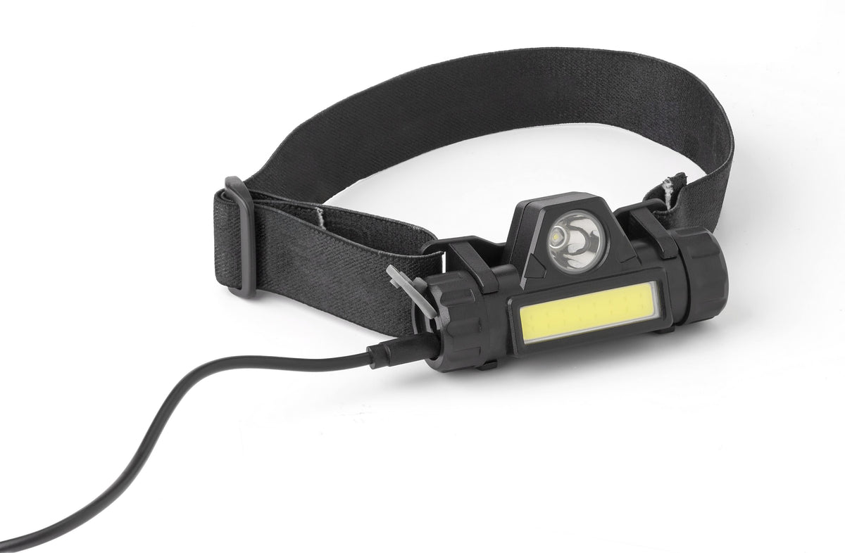 Hoofdlamp Mina | Kunststof | LED + COB | USB-C oplaadbaar