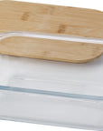 Lunchbox Nicole | Glas | Bamboe deksel | 900 ml