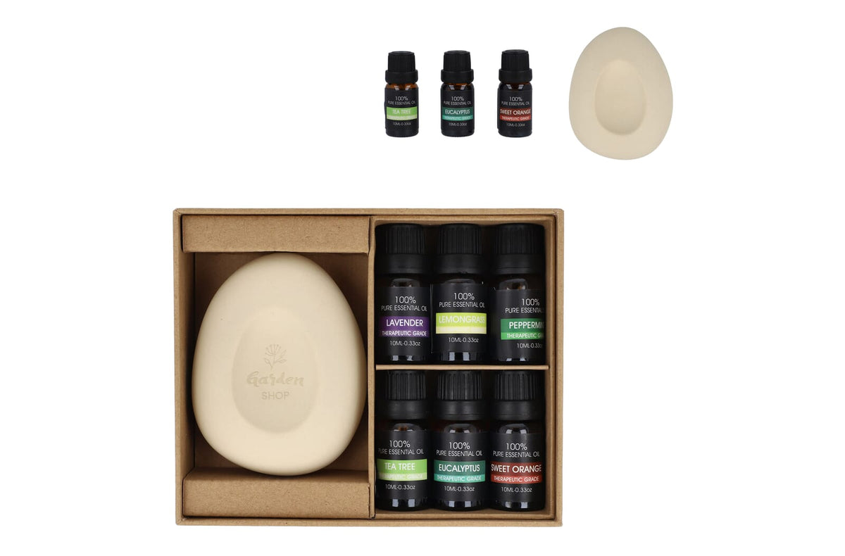 InsideOut Aroma Pebble Giftset met 6 flesjes essential oil - JEFFS. Merchandise