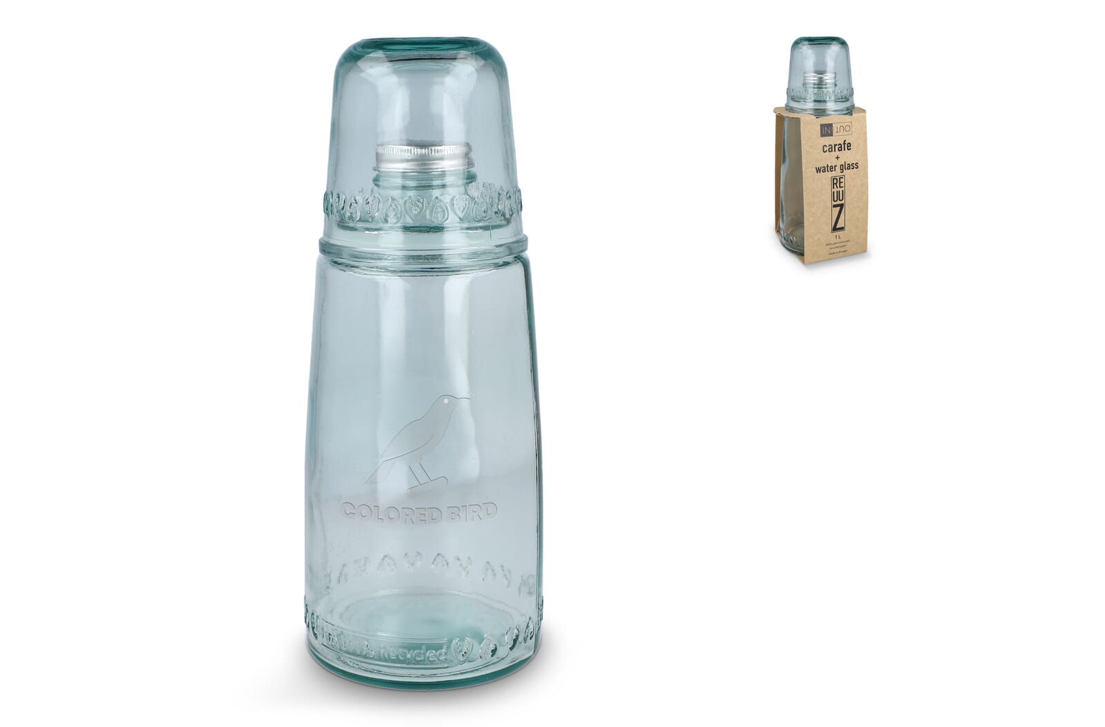 InSideOut Recycled Glass Drinking Set ReuuZ 1L - JEFFS. Merchandise