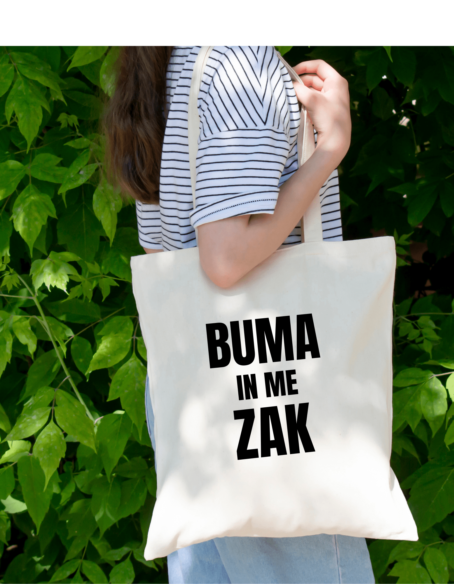 Katoenen Tas – “Buma in me zak” Knipoog naar Je Welverdiende Aankopen - Winkel van Katoen