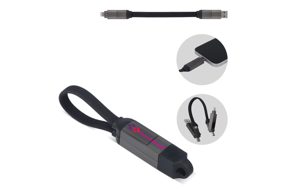 Multifunctionele 4-in-1 Kabel Sleutelhanger formaat 60 W - JEFFS. Merchandise