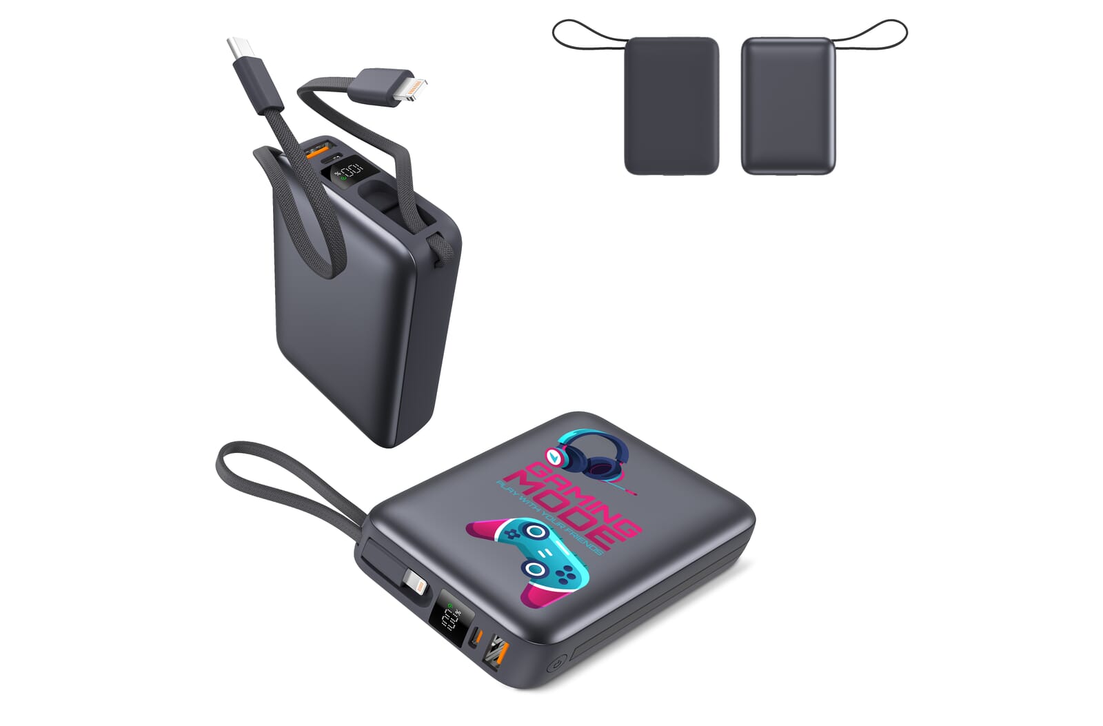 Nova Powerbank 22.5W Power Delivery met ingebouwde kabels 20000 mAh - JEFFS. Merchandise