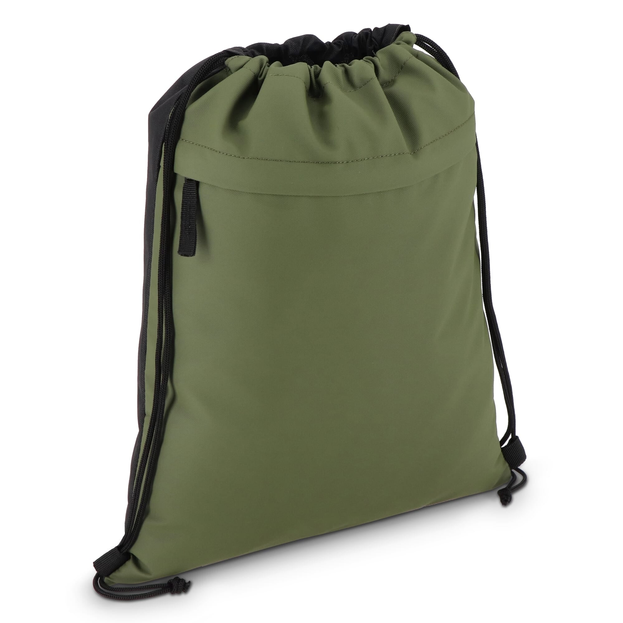 PU gecoorde 600D gerecycled PET trekkoordtas 33 x 42 cm - JEFFS. Merchandise