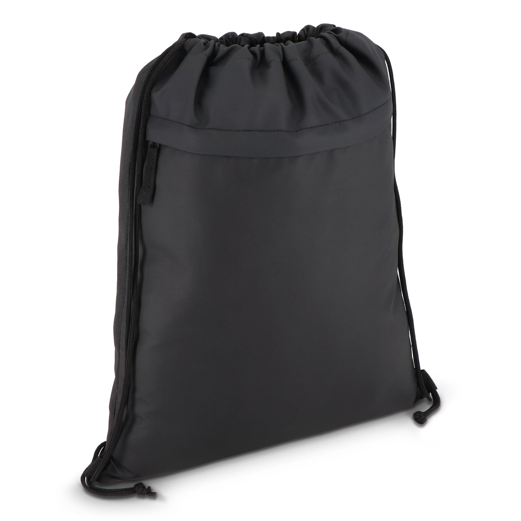PU gecoorde 600D gerecycled PET trekkoordtas 33 x 42 cm - JEFFS. Merchandise